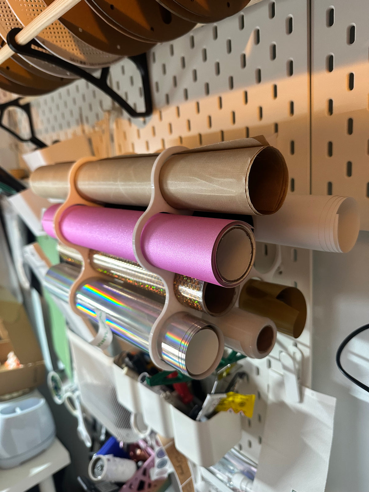 IKEA SKADIS Vinyl Mount Peg board Sticker Roll Stand Cricut